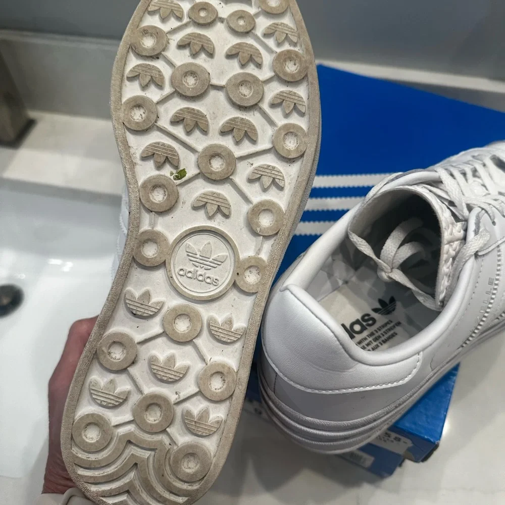 Adidas Women's Gazelle Bold Platform White Sneakers - Picture 5 of 5